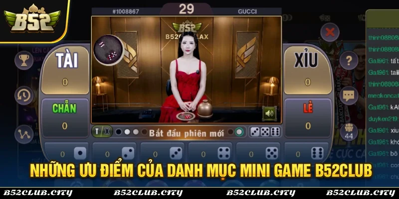 Những ưu điểm làm sức hút của danh mục mini game B52Club
